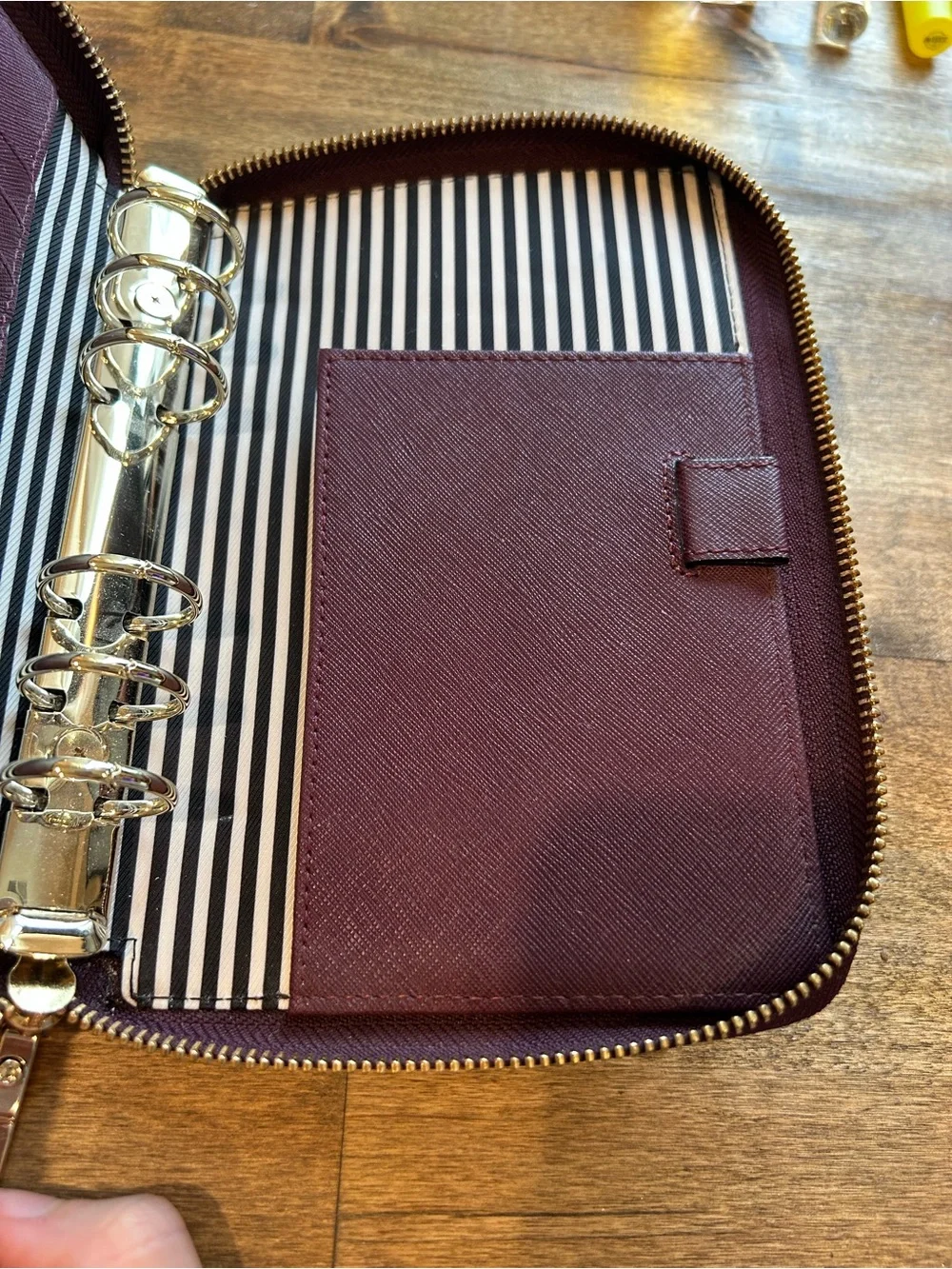 Kate Spade Cameron Street Plum zip-around Agenda with gold Hardware